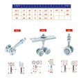 thumbnail image 3 of 1PC Industrial Sliding Door Pulley Steel Hardware Tools, Hanging Rail Channel Wheel Accessories H2 H3 ,Easy to Install, 3 of 7