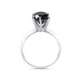 thumbnail image 3 of 1 Ct Black Diamond Solitaire Engagement Ring 14K White Gold, 3 of 4