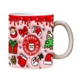 thumbnail image 2 of Aqestyerly Christmas Inflatable Mug Snowman Santa Mug Puffy Coffee Mug Press Gift Holiday Ceramic Mug With Handle HWRETIE, 2 of 5