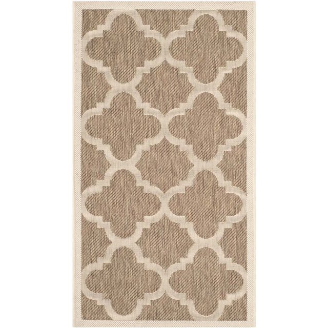 Safavieh Courtyard Tapis Intérieur Extérieur Marron - 2 Pieds x 3 Pieds7 Pouces