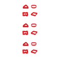 thumbnail image 4 of ZheElen 4piece Non-Stick Silicone Cake Mold Easy To Clean Flexible And Lightweight red 3Set, 4 of 6