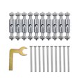 thumbnail image 1 of Xuanheng 21 Pcs High-Quality Iron Cassette Screws Support Rod , Adjustable for Wall Mount Switch Box Junction Box Socket 118 Metal Type, 1 of 8
