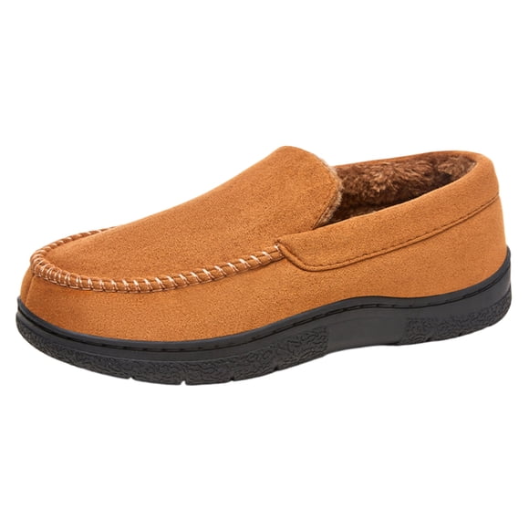 Xfvqtps Mens Large Size Boots Velvet Upper Winter Shoes Soft Sole Warm Snow Boots Comfortable Casual Slip on Footwear Easy Wear Brown