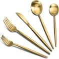 thumbnail image 3 of MesaSe Silverware Sets  30 Pieces Stainless Steel Flatware Set  Utensils Set Service for 6  Tableware Cutlery Set for Home and Restaurant  Knives Forks Spoons  Mirror Polished  Gold, 3 of 8