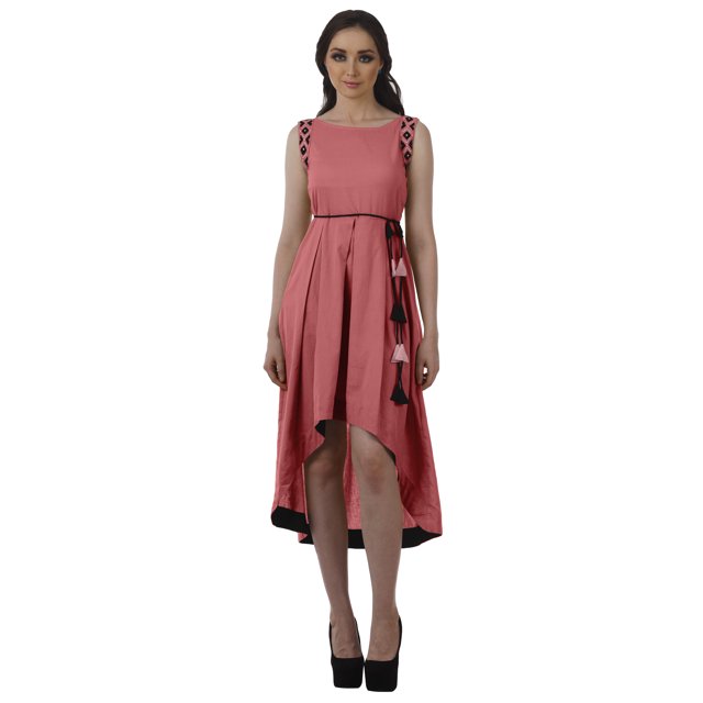 Moomaya Robes Asymétriques Femmes Décontractées Longues Sans Manches Robes de Soirée
