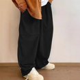 thumbnail image 1 of Yusimy Men's Care Pants Solid Color Hook and Loop Closure Easy Wear Summer Breathable Fracture Bedridden Recovery Practical Comfort, 1 of 7