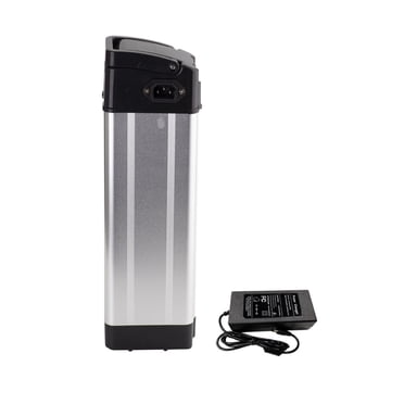 With charger 36V 14Ah 10S4P ebike battery Li-ion electric bicycle Whitebait shape 370x76x110x265mm