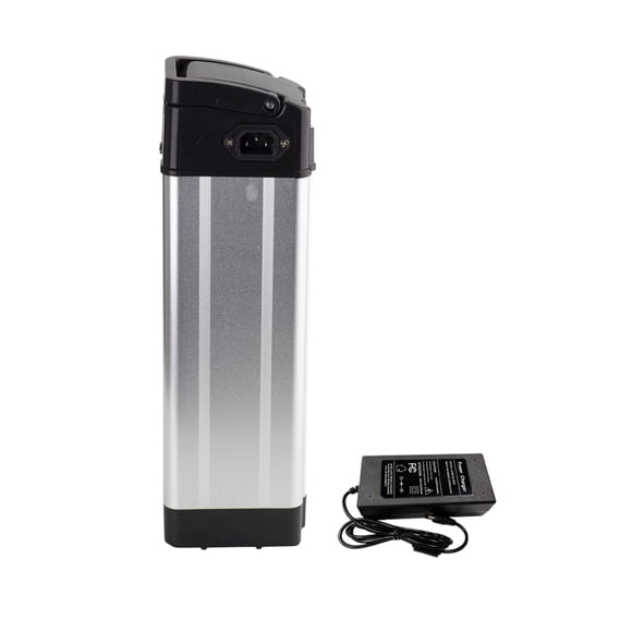 Avec Chargeur 36V 14Ah 10S4P Batterie d'Vélo Électrique Li-ion Bicyclette Électrique Forme Appât Blanc 370x76x110x265mm