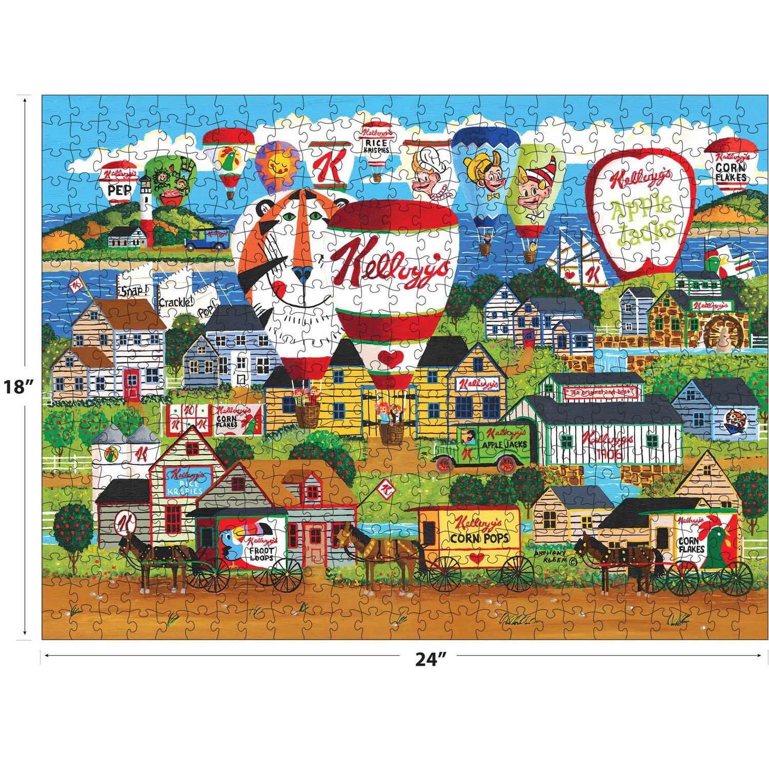 RoseArt - Colorluxe 500 pièces - Célébration de la montgolfière - Puzzle emboîtable pour adulte