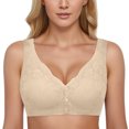 thumbnail image 1 of Kcodviy Women Seamless Bra Front Woman Bra Button Comfortable Beautiful Back Women Bra Set and Woman's Sports Bra Long Lined Sports Bra Compression Bra for Women, 1 of 5