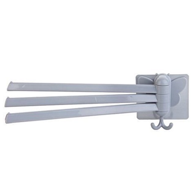 Salle de Bain Rack de Stockage Pas de Poinçonnage Conception Rotative Bonne Charge Murale Montée Serviette Suspendue Économie d'Espace Léger Multifonction Punch Gratuit Porte-Serviettes Accessoires de Salle de Bains