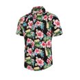 thumbnail image 2 of INSPIRE CHIC Chemise Hawaïenne pour Homme à Imprimé Floral à Manches Courtes à Col Pointu, 2 of 8