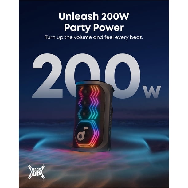Soundcore Rave 3S AI Party Speaker with 2 Wireless Microphones