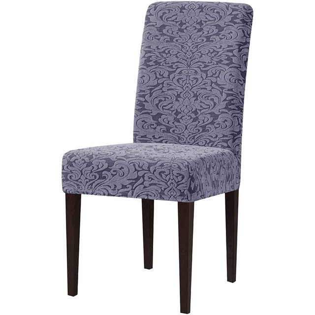Subrtex Dining Chair Slipcovers Jacquard Damask Washable Chair Cover