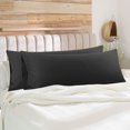thumbnail image 1 of PiccoCasa 2Pcs Body Pillowcases Microfiber Pillow Covers, Standard Black, 1 of 9