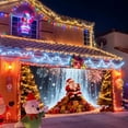 thumbnail image 3 of Liyamei Garage Door Cover Banner Reactive Design With 2 Lighting Modes For Festive Outdoor Fluorescent Glows In Dark With Cartoon Santa Party Xmas Decorat, 3 of 5