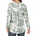 thumbnail image 3 of Birdeem T-Shirt à Manches Longues Décontracté Imprimé Col en V Ample pour Femmes, 3 of 7