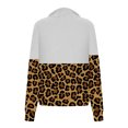 thumbnail image 5 of 2023 Chandail à Capuchon Surdimensionné pour Femmes Mode Automne Hiver Imprimé Léopard Décontracté Sport Col Rond Survêtements Manches Longues Col à Revers Fermeture Éclair Chandails à Capuchon Costumes Halloween/noël 50 % de Réduction Liquidation, 5 of 5