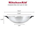 thumbnail image 2 of KitchenAid 5-Ply Clad Stainless Steel Wok, 15-Inch, Polished Stainless Steel, 2 of 6