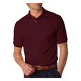 thumbnail image 1 of Jerzees Men's SpotShield Button Down Polo Sport Shirt, Maroon M, 1 of 2