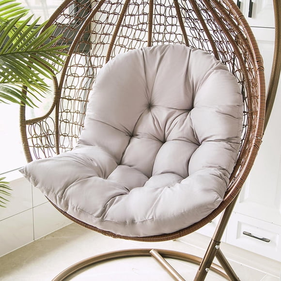 Thicken Swing Chair Egg Chair Swing Hanging Basket Seat Cushion Hanging Relax Chair Pads for Indoor Outdoor Removable and Washable. Light Gray