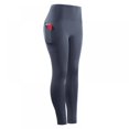 thumbnail image 1 of 2021 Ladies High Waist Sports Yoga Trousers Quick-drying Breathable Stretch Compression Cropped Pants Blue#01, 1 of 5