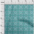 thumbnail image 2 of oneOone Cotton Cambric Teal Green Fabric Asian Block Sewing Craft Projects Fabric Prints By Yard 56 Inch Wide, 2 of 4