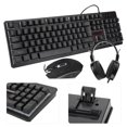 thumbnail image 4 of Clavier, clavier et Souris, 3Pcs Rétroéclairage Confortable pour Ordinateur Portable Noir, 4 of 8