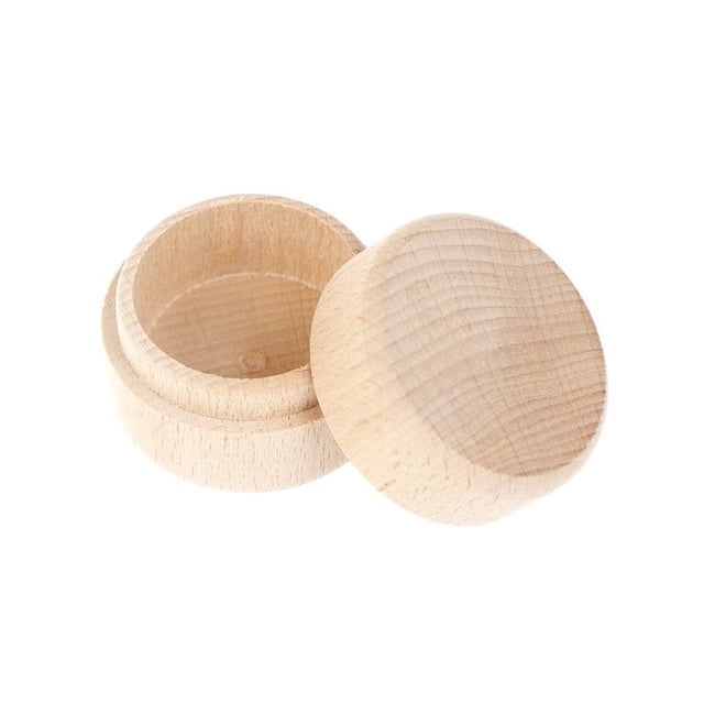 Wooden Wedding Ring Jewelry Trinket Box Wood Storage Container Case