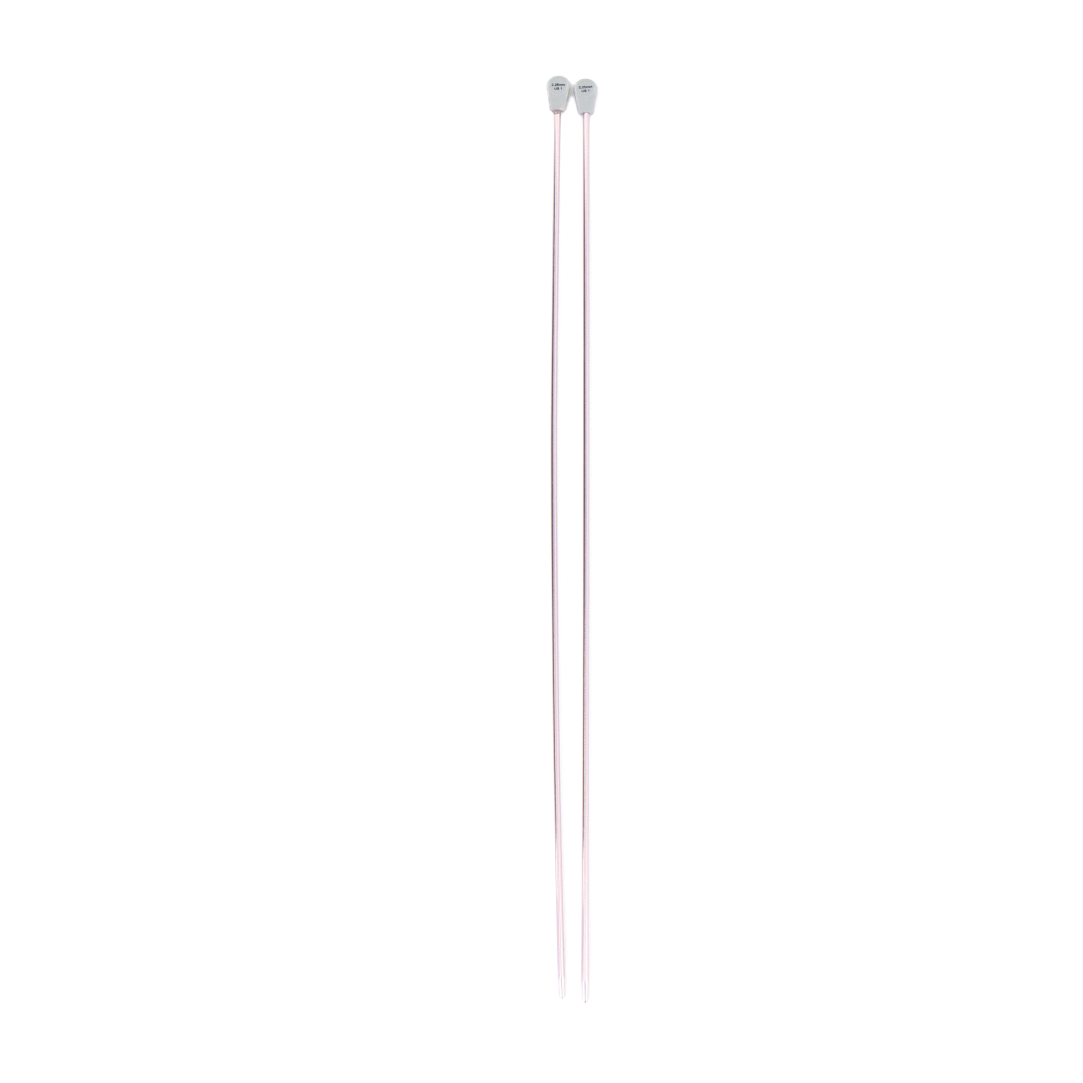 LOVE KNITTING Aiguilles à tricoter droites en aluminium, 30 cm (12 po), 2,25 mm (US 1)