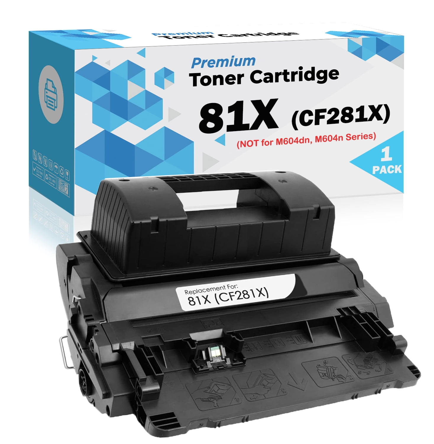 Ultra Toner® Compatible Replacement for HP 81X CF281X Black Toner Cartridge Extra HP Enterprise MFP M630h M630z M605 M605dn M605n M605x M606 M606dn M606x MFP M630 M630dn M630f (NOT for M604dn M604n)