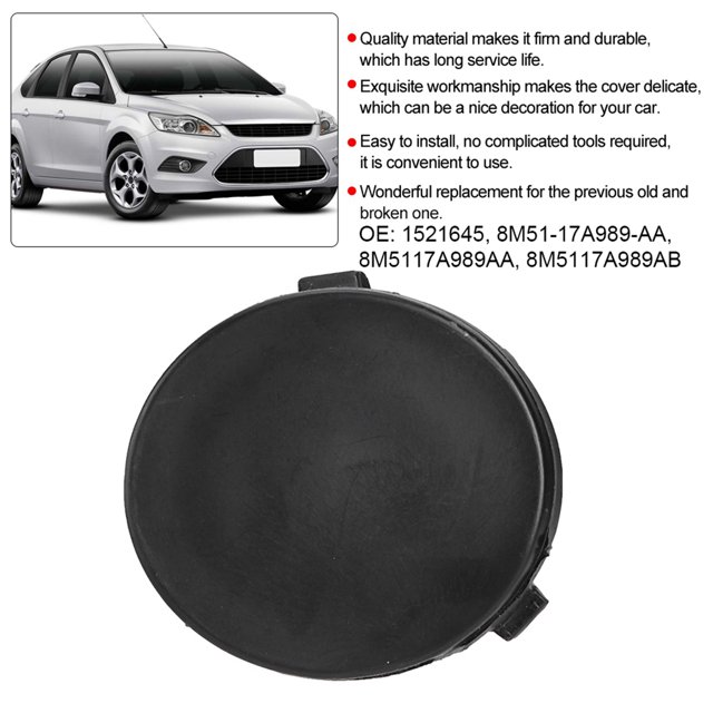Front Bumper Towing Hook Eye Cover - Firm & Durable, Exquisite Decoration - Fits MK2 2007-2011