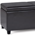 thumbnail image 4 of Simpli Home Avalon Banc de Rangement Contemporain en Similicuir de 54 Pouces Couleur Brun Tanner, 4 of 7