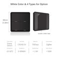 thumbnail image 3 of Wireless Scene Switch Push Button Smart Switch Wall Panel Battery Powered Tuya/ Smart Life APP Remote Control for Smart Home Devices(ZigBee Hub Required), Black 4 Gang, 3 of 8