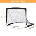 thumbnail image 2 of 4x3' Soccer Goals Portable Soccer Net Foldable Goal for Training, Black Set of 2, 2 of 7
