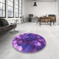 thumbnail image 4 of Ahgly Tapis Rectangulaire Lavable en Machine Intérieur Transitionnel Violet, 8 Pieds x 12 Pieds, 4 of 7