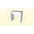 thumbnail image 5 of Nexera Paris Vanity/Desk, White, 5 of 5