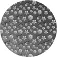 thumbnail image 1 of Ahgly Company Tapis d'Intérieur Lavable à la Machine, Carré, Transitionnel, Noir, Tapis de Zone, 3 Pieds Carré, 1 of 7