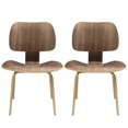 thumbnail image 1 of Modway Fathom Chaises de Salle à Manger en Bois 18,5 Pouces, Ensemble de 2, Noyer, 1 of 4