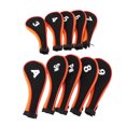 thumbnail image 2 of Iron Head Cover Set,  Club Headcovers Protective Printed Numbers 10 Pcs Zipper  For Training Yellow,White,Green White,Black Orange, 2 of 8