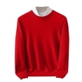 thumbnail image 1 of cfhntfmh Sweaters for Men Soft Crewneck Basic Thermal Shirts Comfy Long Sleeve Knitted Pullover Sweaters Fall Winter Loungewear, 1 of 6