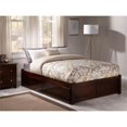 thumbnail image 2 of Leo & Lacey Solid Wood Urban Queen Storage Platform Bed in Walnut, 2 of 6