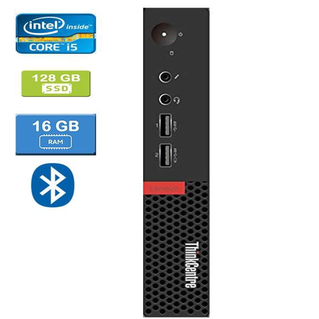 Remis à Neuf : LENOVO M710 TINY Intel Core I5-6500T 2,50 GHz, 16 Go, 128 Go SSD, Win 10 Home