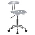 thumbnail image 1 of Scranton & Co Chaise de Bureau pour Ordinateur en Argent et Chrome, 1 of 8