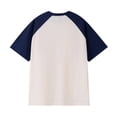 thumbnail image 3 of Birdeem Chemises pour Hommes T-Shirt à Manches Courtes Col Rond Assorti de Couleurs Automne, 3 of 9