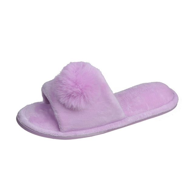 Popeez Pantoufle d'Intérieur à Pompons Adorable pour Fille (13/1, Rose)