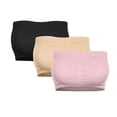 thumbnail image 2 of Double Women Plus Size Strapless Bra Bandeau Tube Removable Padded Top Stretchy, 2 of 6