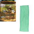 thumbnail image 4 of Couvercle de Filet de Garde de Receveur de Semences, Étanche à la Poussière Réglable Birdcage Nylon Maille Extensible pour Perroquets Perruche Ara Cage Blanc, Bleu, Vert, Rose, Noir, 4 of 8