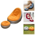 thumbnail image 1 of CHOK Inflatable Patio Chairs for Indoor Outdoor Use Portable Flocking PVC Sofa for Living Room Bedroom Travel Camping Beach Picnic Lightweight Comfortable Chaise with Pump Easy to Store R, 1 of 8