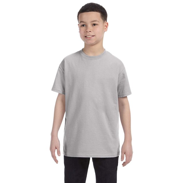 Hanes 54500 Youth Tagless T-Shirt - Light Steel - X-Small